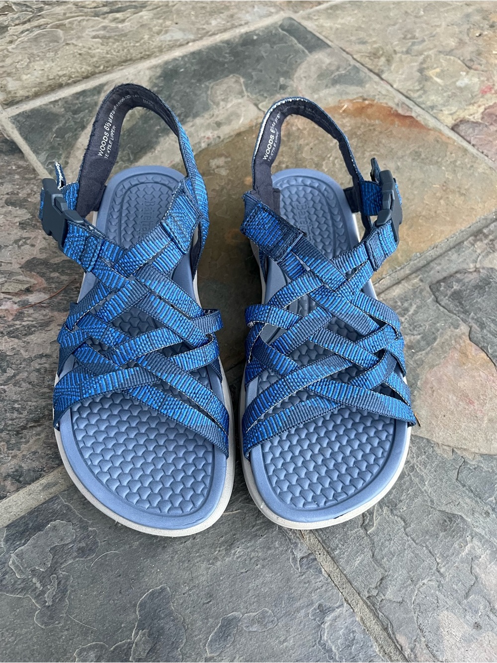 BareTraps Blue & Navy Strappy Women's Sandals